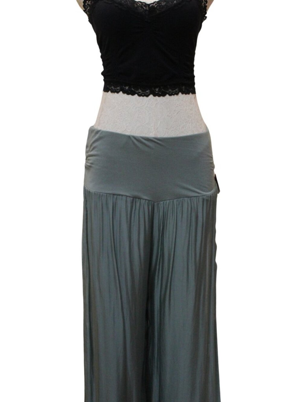 Sage Green Flowy Italian Pants